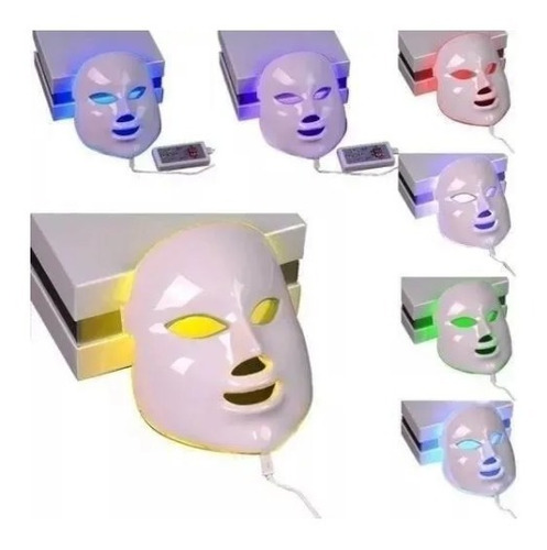 Mascara Facial Led 7 Colores Fotones Terapia Facial