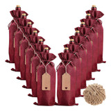 Bolsas De Vino De Arpillera, Bolsas De Regalo De Vino, 12 Bo