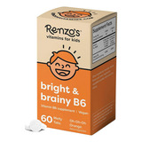 Renzo's Vitamins For Kids Bright & Brainy B6 Orange 60 Tab Sabor Naranja