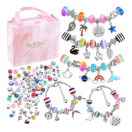 Kit Para Hacer Pulseras Para Niñas De 85 Piezas,kit De