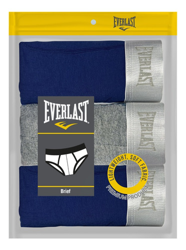 Boxer Brief Marino Y Gris 3 Pzs - Everlast Underwear