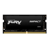 Memória Ram Fury Impact Ddr4 Color Preto  8gb 1 Kingston Kf4