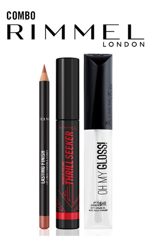 Set De Maquillaje Rimmel: Lip Combo + Mascara Thrill Seeker