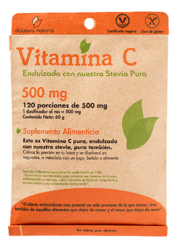 Vitamina C Dulzura Natural (120 Porciones) Vegano Origen