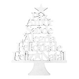 Arvore De Natal Decorativa Com Palavras Em Mdf Modelo 1