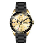 Estuche De Aviador Invicta 38405 En Oro Amarillo Para Hombre