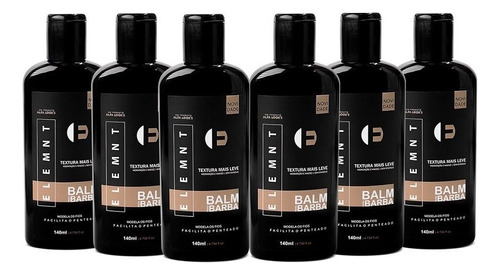 Kit 6x Balm Para Barba Hidratante Profissional 140ml Element