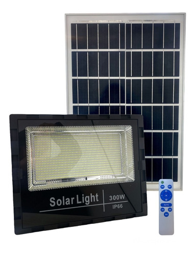 Reflector Led Solar 300w  Con Panel Y Control