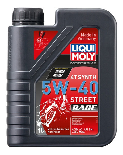 Liqui Moly 5w40 Race Sintetico Aceite Lubricante Moto X 1lt