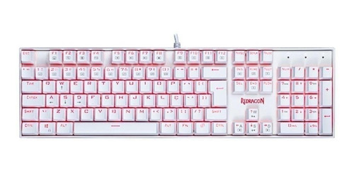 Teclado Gamer Redragon Mitra K551w Abnt2 Led Red Sw Brown