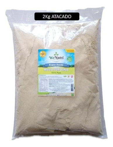 Maca Peruana Pura Em Pó 6kg Wenutri Original Atacado Com Nf