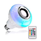 Foco Led 12w Bocina Multicolor Rgb Bluetooth Control Remoto