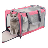 Bolso De Transporte Atvobiy Para Perros O Gatos , Color Rosa