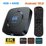 Smart Tv Box 6k 4+64 Gb Android 10.0 Media Play