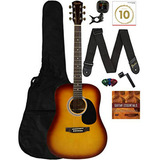 Guitarra Acústica Fender Squier - Paquete De Aprendizaje Sun