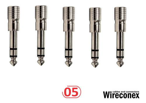 5 Adaptadores Fêmea P2 St X P10 St Metal Wireconex Wc347 