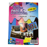 Papel Sticker Adhesivo Brillante X 5 Paquetes - 250 Hojas