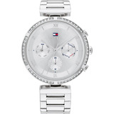 Reloj Tommy Hilfiger Mujer Luna 1782393 Color De La Malla Plateado Color Del Bisel Plateado Color Del Fondo Plateado