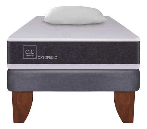 Cama Europea 1 Plaza Cic Ortopedic + Almohada