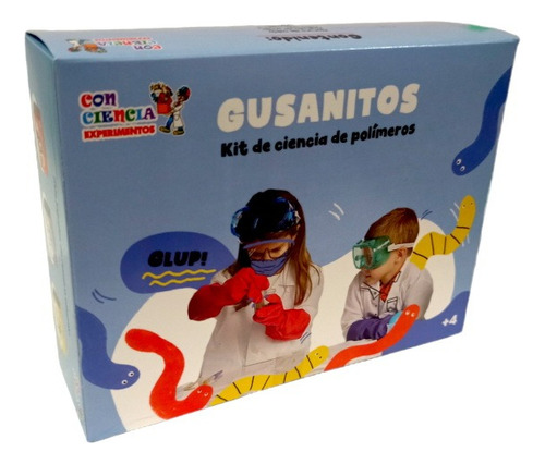 Combo X5 Mini Juego Ciencia 2 Gusanitos Colores Niños +4