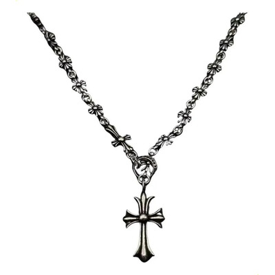 Fst- .cross Necklace With Chrome Heart Cross Chain \u002F\u002F | Meses sin interés