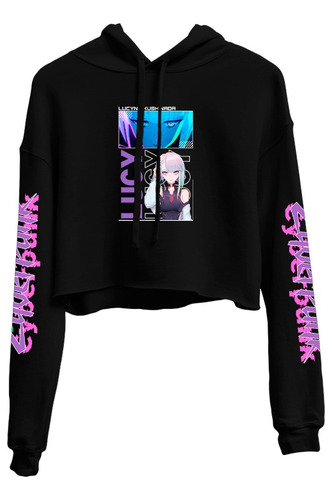 Blusa Moletom Cropped Cyberpunk 2077 Lucyna Kushinada 1136