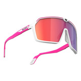 Gafas Ciclismo Rudyproject Spinshield Whitepink Fluo Mat Red Lente Negro