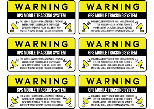 Adhesivos Antirrobo Para Vehículos Con Advertencia Gps Paque