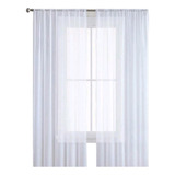 Juego De Cortinas Traslucidas Blanca 6.00  X 2.50 