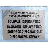 Antiguo Pase Valija Diplomática Argentina Raro Original 1953