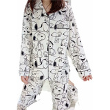 Pijama Japonés Lindo Animados Snoopy Señoras De Manga Larga