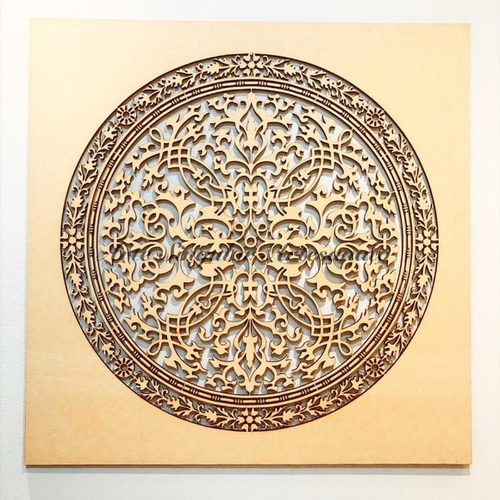 Mandala Mdf Cru 90x90 Cm 3mm - Md 20