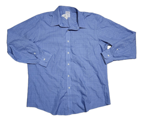 Camisa Brooks Brothers Xgrande Xl 17 4-5 Regent Cuadros Azul