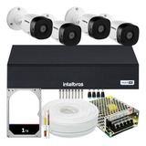 Kit 4 Cameras Seguranca Intelbras Vhd 1230b Full Dvr 8ch 1tb