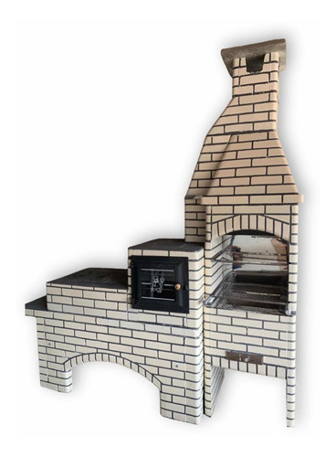 Trio Colonial Churrasqueira 60 Cm + Forno E Fogão A Lenha