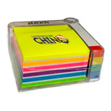 Porta Notas Stickn P/escritorio Con 2 Blocks De Colores Fluo