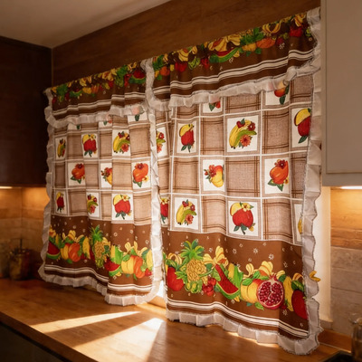 Cortinas De Cocina Varios Modelos 2 Paneles Mod 10