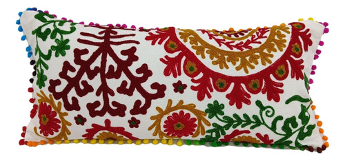 Trade Star - Hermosa Funda De Almohada Bordada Suzani Decor.