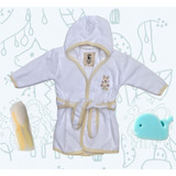 Set Bata,esponja Y Peine De Baño Unisex Talle 2 Años Balbu