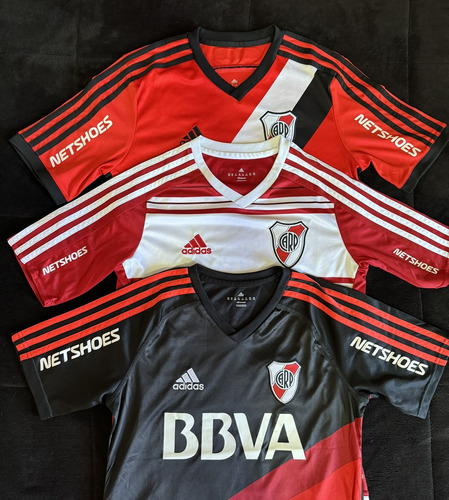 Combo Tres Camisetas De River Suplentes Talle 16 (s)