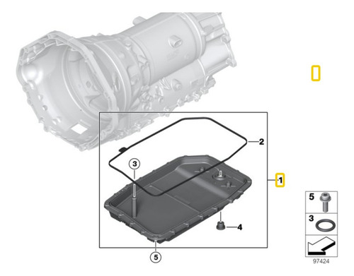 Filtro Caja Automtica Para Bmw Serie 5 E60 Lci 520i N46n Foto 2