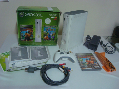 Microsoft Xbox 360 Arcade Na Caixa Com Manuais Defeito 3rl