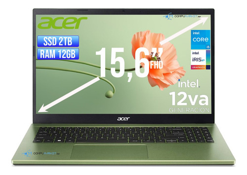 Portatil Acer Intel Core I5 1235u Disco Ssd 2tb Ram 12gb