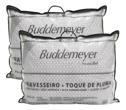 Kit Travesseiros Toque De Pluma 50x70 2 Peças Buddemeyer