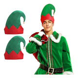 Gorro Elfo Navidad Navideño Santa Papa Noel Cascabel X20