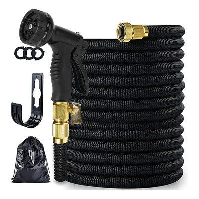 Manguera De Jardín Expandible 25 Ft A Prueba De Fugas Color Negro | MercadoLibre