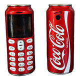 Mini Celular Cocacola Celular Doble Sim Bluetooth Rojo
