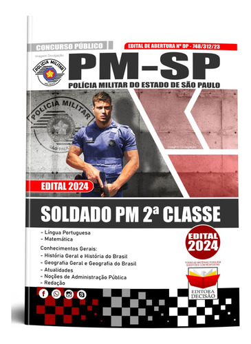 Nova Apostila Concurso Pm-sp 2024 Polícia Militar De São Paulo Soldado Pm 2ª Classe