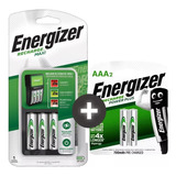 Combo Cargador Energizer Maxi + 2 Pilas Aa + 2 Pilas Aaa Rec