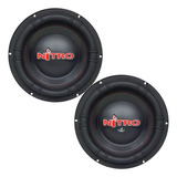 02 Alto Falantes Subwoofer 700w Rms Bobina Dupla 10pol Nitro